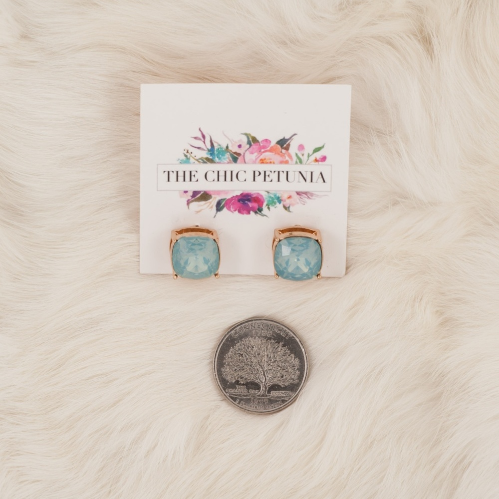 Blue Opal 14K Earrings - Picture 3 of 3